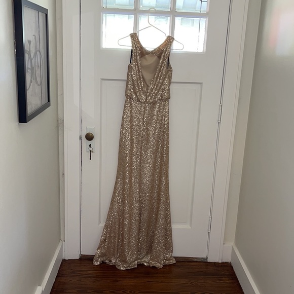 Bridesmaid dress gold sequin - Picture 2 of 2